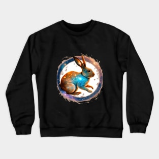 Year of the rabbit chinese zodiac sign with circle Crewneck Sweatshirt